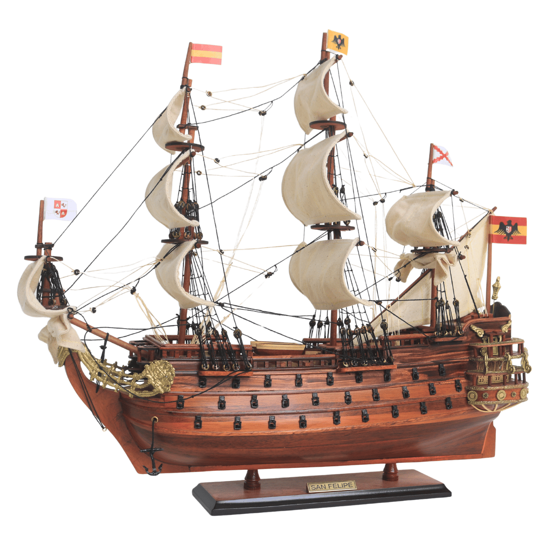 Modelo exclusivo de velero del barco San Felipe - SF4, con posibilidad de personalización mediante grabado