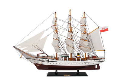 Modelo de velero Dar Pomorza de 80 cm con opción de grabado personalizado
