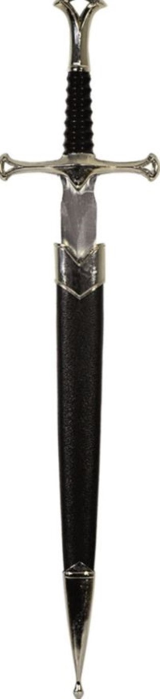 Réplica de daga medieval de caballero de 35 cm de acero inoxidable con vaina decorativa