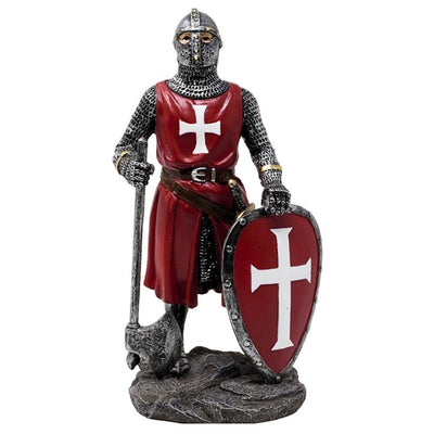 Figura Caballero Cruzado 18,5 cm de polyresina con posibilidad de personalización con grabado