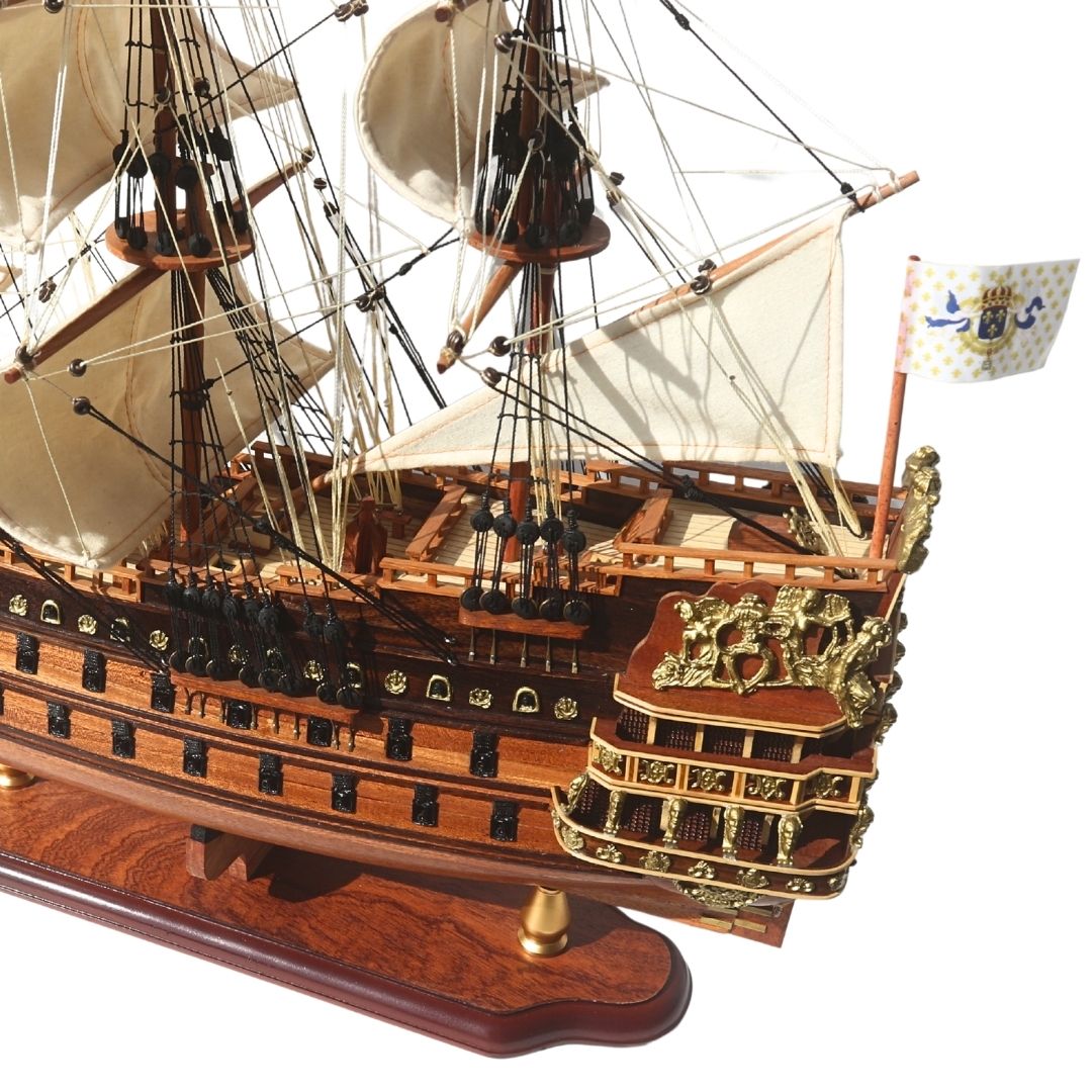 Modelo de lujo del velero Soleil Royal de 65cm - SOL6, con posibilidad de personalización mediante grabado