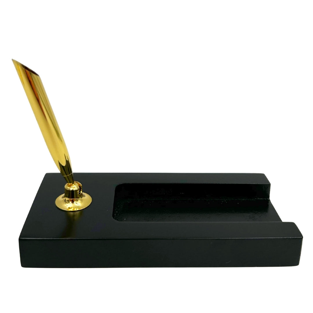 Set decorativo de escritorio con reloj de arena de 3 minutos y soporte para bolígrafo con grabado
