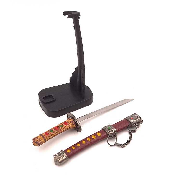 Katana - cuchillo para papel SW-199 con posibilidad de personalización con grabado, ideal para regalo, altura 18 cm, funda decorativa incluida
