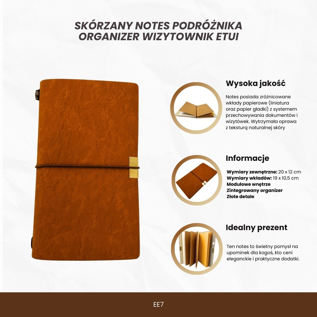 Cuaderno de viaje de cuero con grabado personalizado  