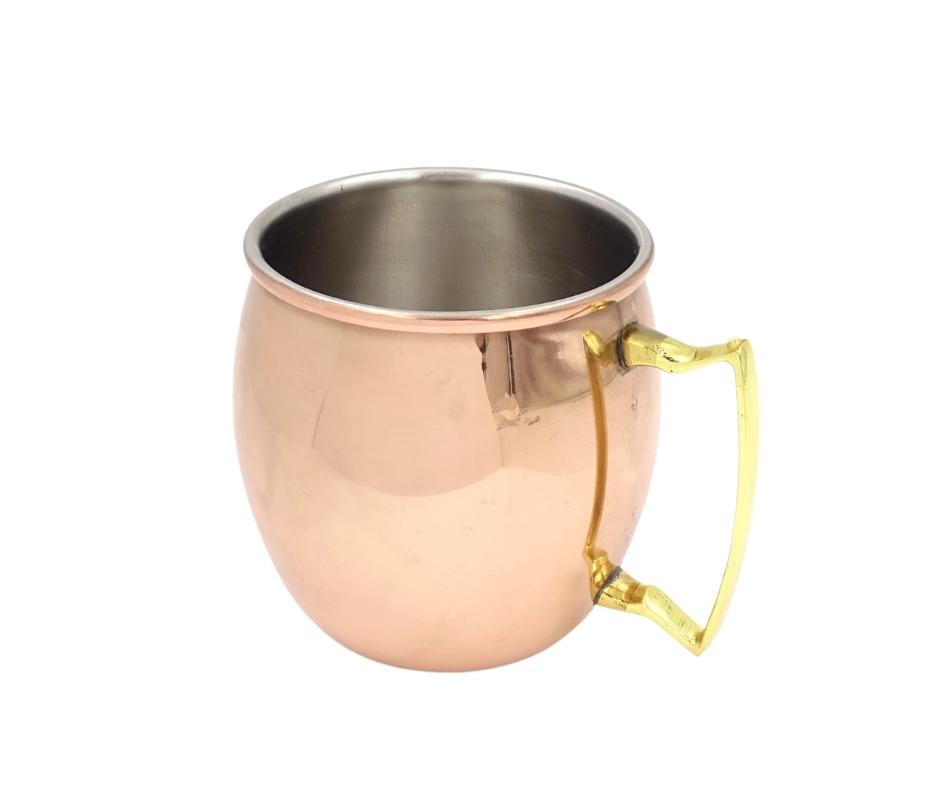 Taza de Cobre de Acero Inoxidable 304 500ml con Posibilidad de Personalización con Grabado - Ideal para Regalo - Altura 13,5 cm, Color Cobre, Modelo MM7012