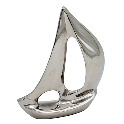 Elegante yate de aluminio plateado de 12,5 cm con opción de grabado