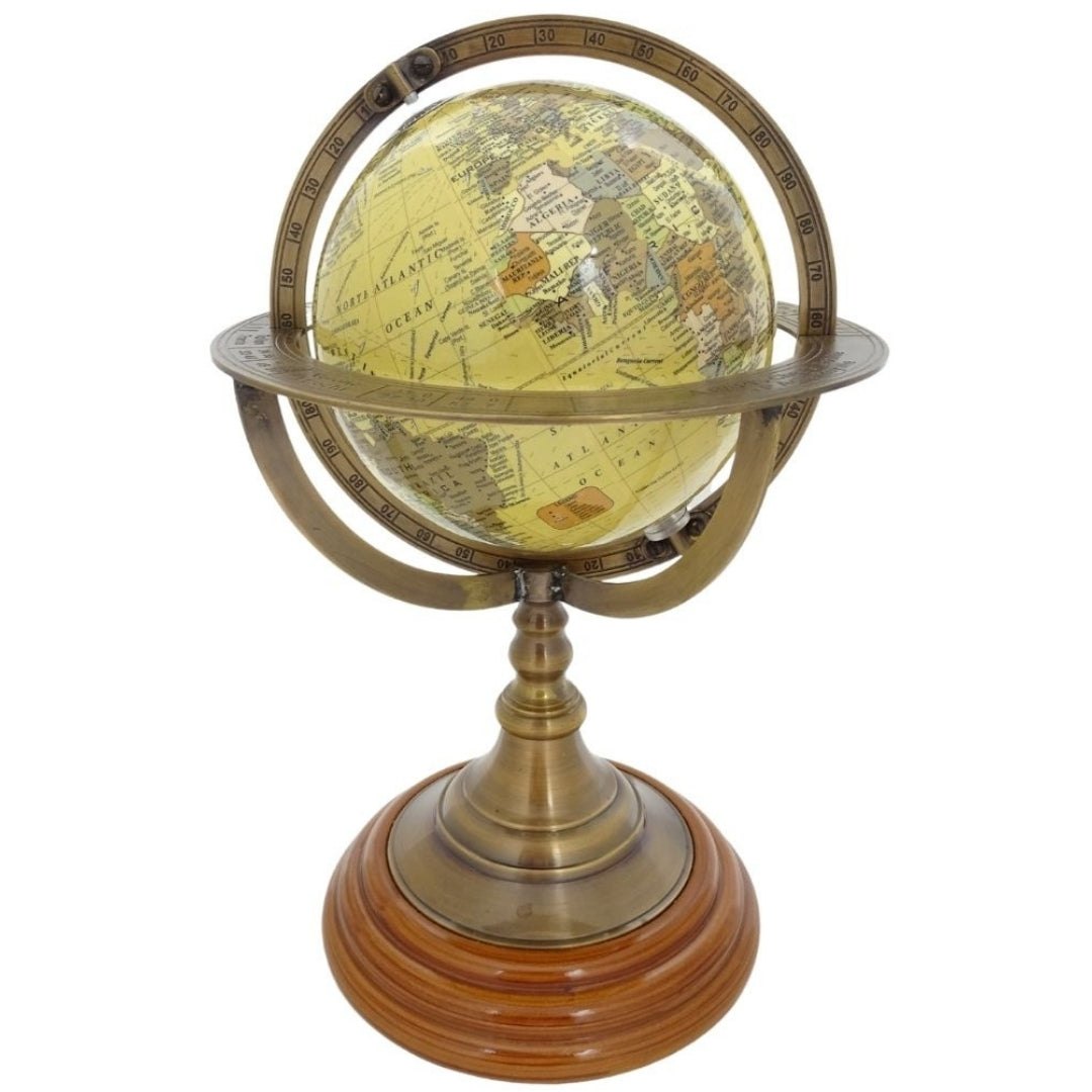 Globo decorativo con base de latón y opción de grabado personalizado
