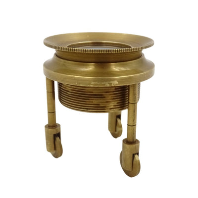 Lupa con trípode MAG-0015 con carcasa de latón, color dorado, posibilidad de personalización de grabado, ideal para regalo a joyeros y filatelistas, altura 7 cm, aumento x3
