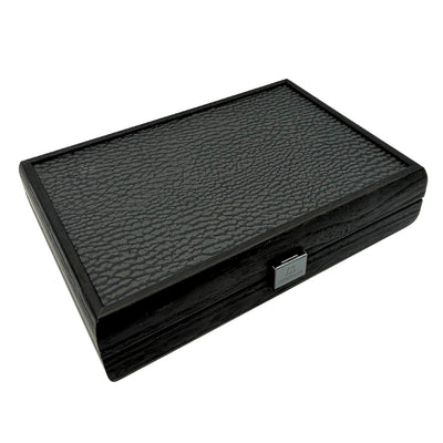 Cartas de juego exclusivas en caja decorativa con posibilidad de personalización con grabado - Azul oscuro y rojo, caja de madera con forro de terciopelo