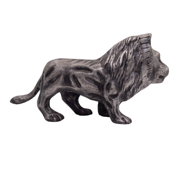 Figura decorativa LEO de aluminio en color plateado, grabado personalizado  