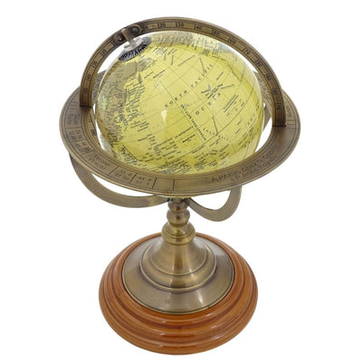 Globo decorativo con base de latón y opción de grabado personalizado