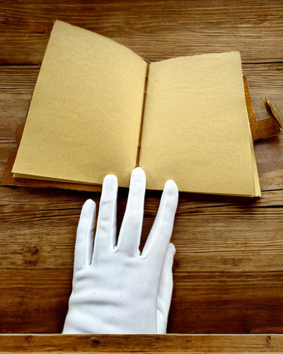 Notatnik Premium "RetroNotes" – Elegante cuaderno de Cuero Auténtico - 200 páginas, 120g, cuaderno, bloc de dibujo, color marrón, personalización con grabado