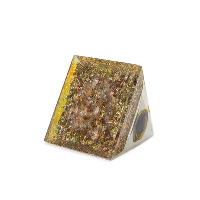 Pirámide Mediana de Orgonita con Amatista y Cobre 7x6 cm