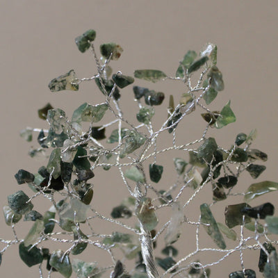 Árbol de piedras con base de orgonita - 160 piedras de ágata musgosa