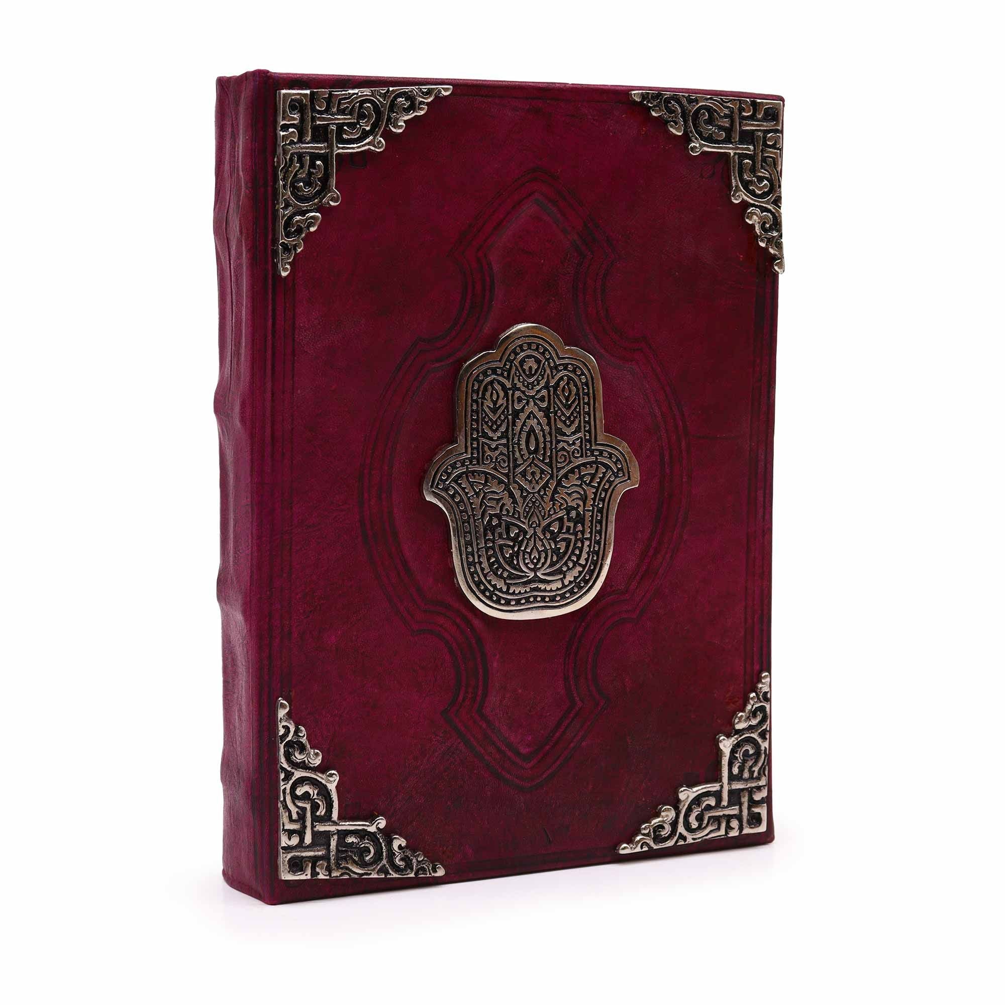 Libro Hefty Red Tan con Decoración Hamsa