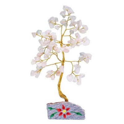 Árbol de Cuarzo Rosa con Piedras  
