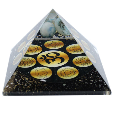 Pirámide de orgonita Midnight Om Chakra
