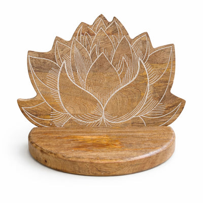 Estante de pared Lotus lavado en blanco
