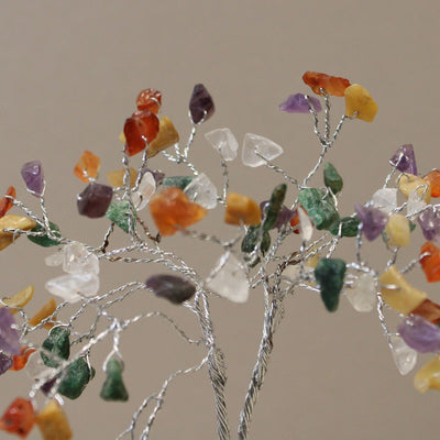 Árbol mágico de piedras con base de orgonita
