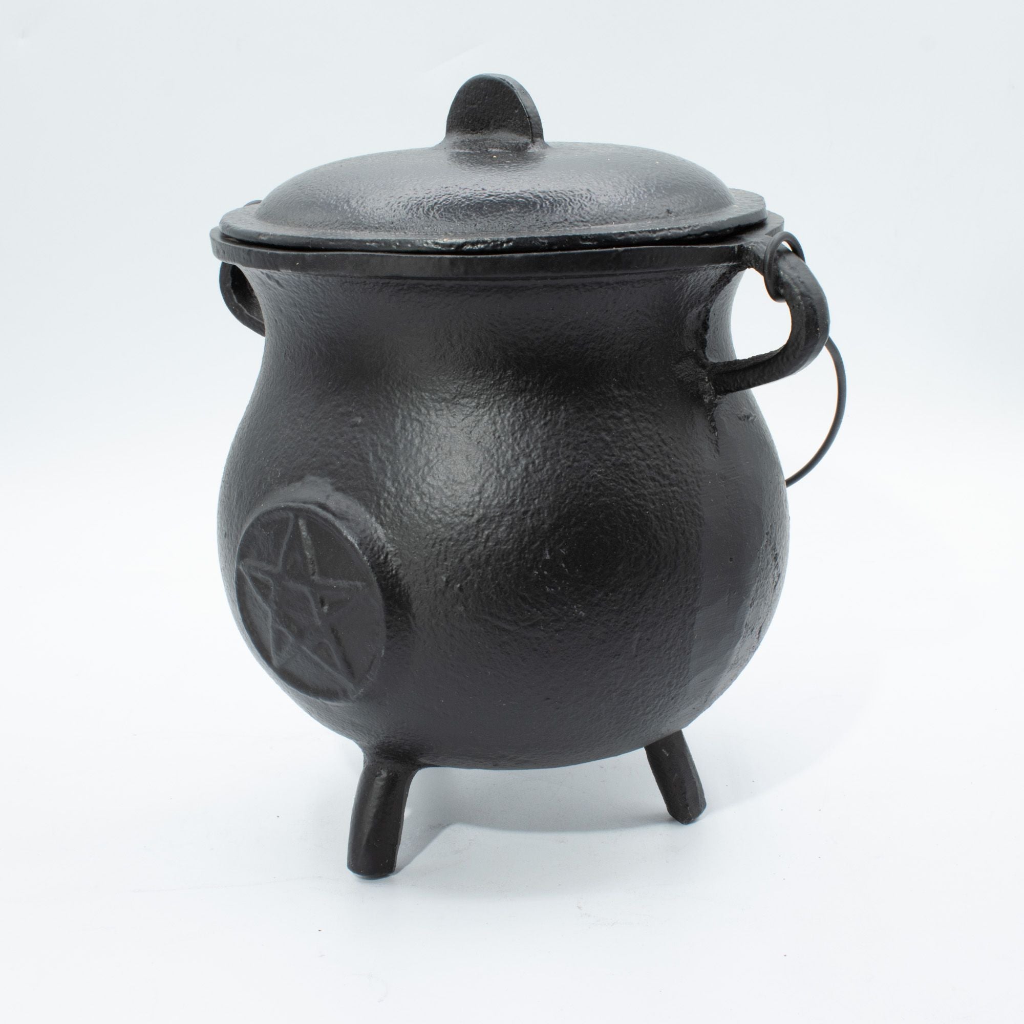 Poderoso caldero de hierro fundido con pentagrama 23x18 cm, 4500 g