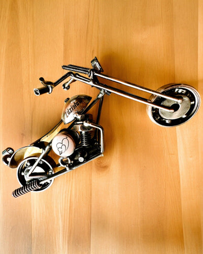 Modelo de Motocicleta Hecho a Mano de hierro, Chopper, personalización, grabado para regalo