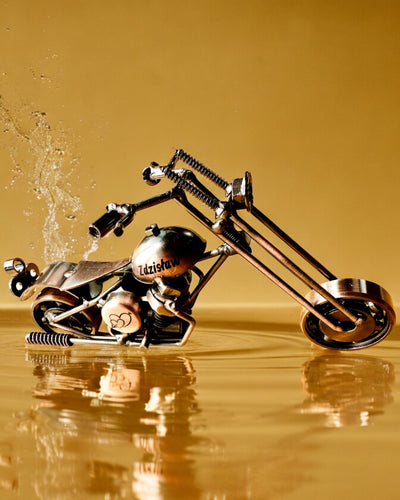 Modelo de Motocicleta Hecho a Mano de hierro, Chopper, personalización, grabado para regalo
