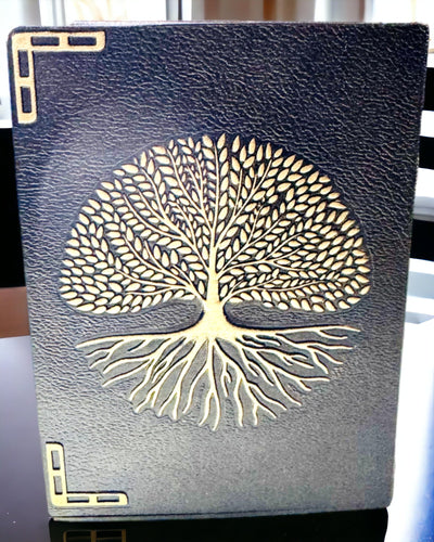 Vintage Diario "Árbol de la Vida" A6 - Elegante Cubierta en Relieve de Cuero Sintético, 100 Hojas