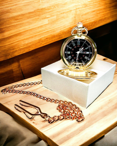 Reloj de Bolsillo en Estilo Clásico – Oro Rosa, Elegancia Vintage