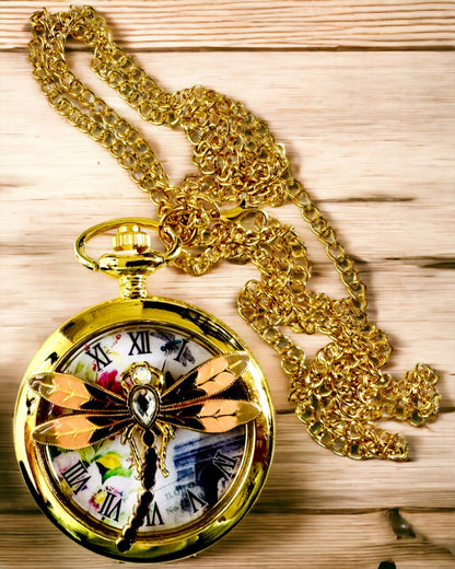 Reloj de Bolsillo Vintage Clásico con Tapa Transparente