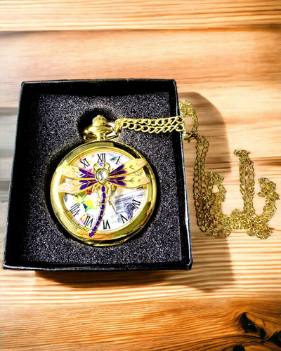Reloj de Bolsillo Vintage Clásico con Tapa Transparente