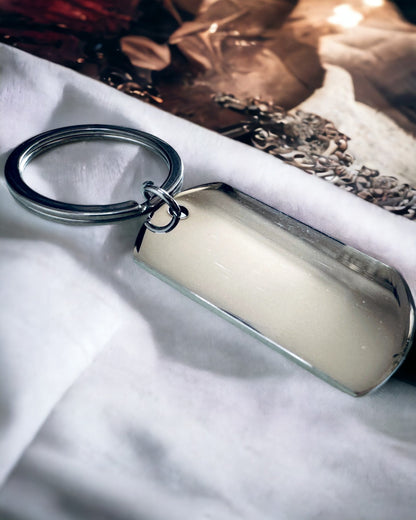 Brelok Militar ID "Placa de Identificación" de Acero Inoxidable – Grabado Personalizado