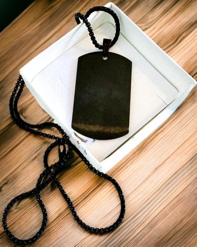 Collar con Dog Tag "Tres Tonos de Estilo" - Placa de Identificación - Colgante Elegante de Acero Inoxidable con Opción de Grabado