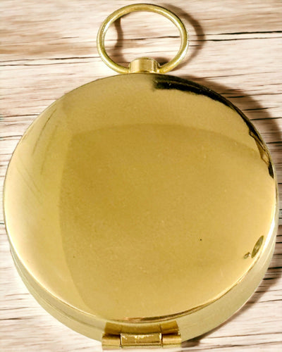 Brújula de Latón Impermeable con Efecto Luminoso - Esencial para Senderismo y Camping, personalización con grabado