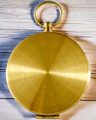 Brújula de Latón Impermeable con Efecto Luminoso - Esencial para Senderismo y Camping, personalización con grabado