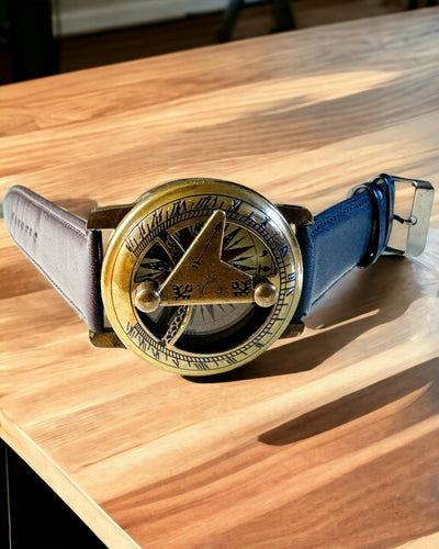 Reloj de Sol con Brújula - Hecho a Mano, Artesanía Auténtica, posibilidad de grabado