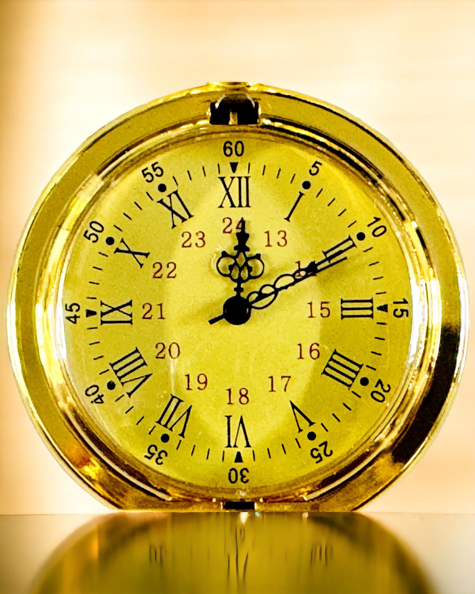 Reloj de Bolsillo de color dorado en Estilo Retro con Posibilidad de Grabado