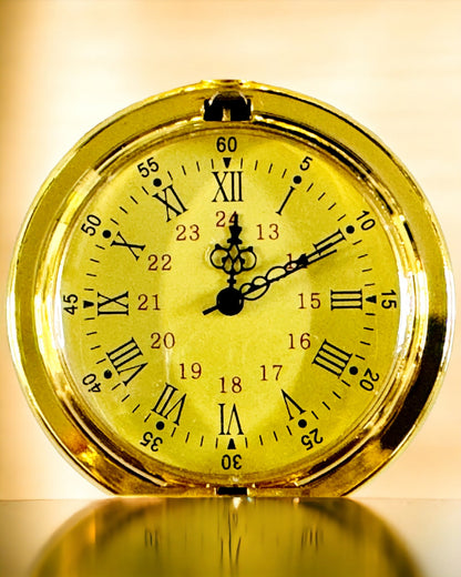 Reloj de Bolsillo de color dorado en Estilo Retro con Posibilidad de Grabado