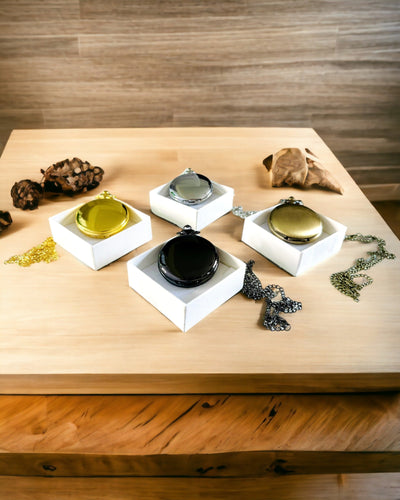 Reloj de bolsillo estilo vintage con opción de personalización - oro cepillado