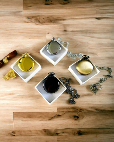 Reloj de bolsillo estilo vintage con opción de personalización - oro cepillado