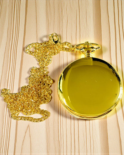 Reloj de Bolsillo de Estilo Vintage en Color Dorado con Posibilidad de Grabado