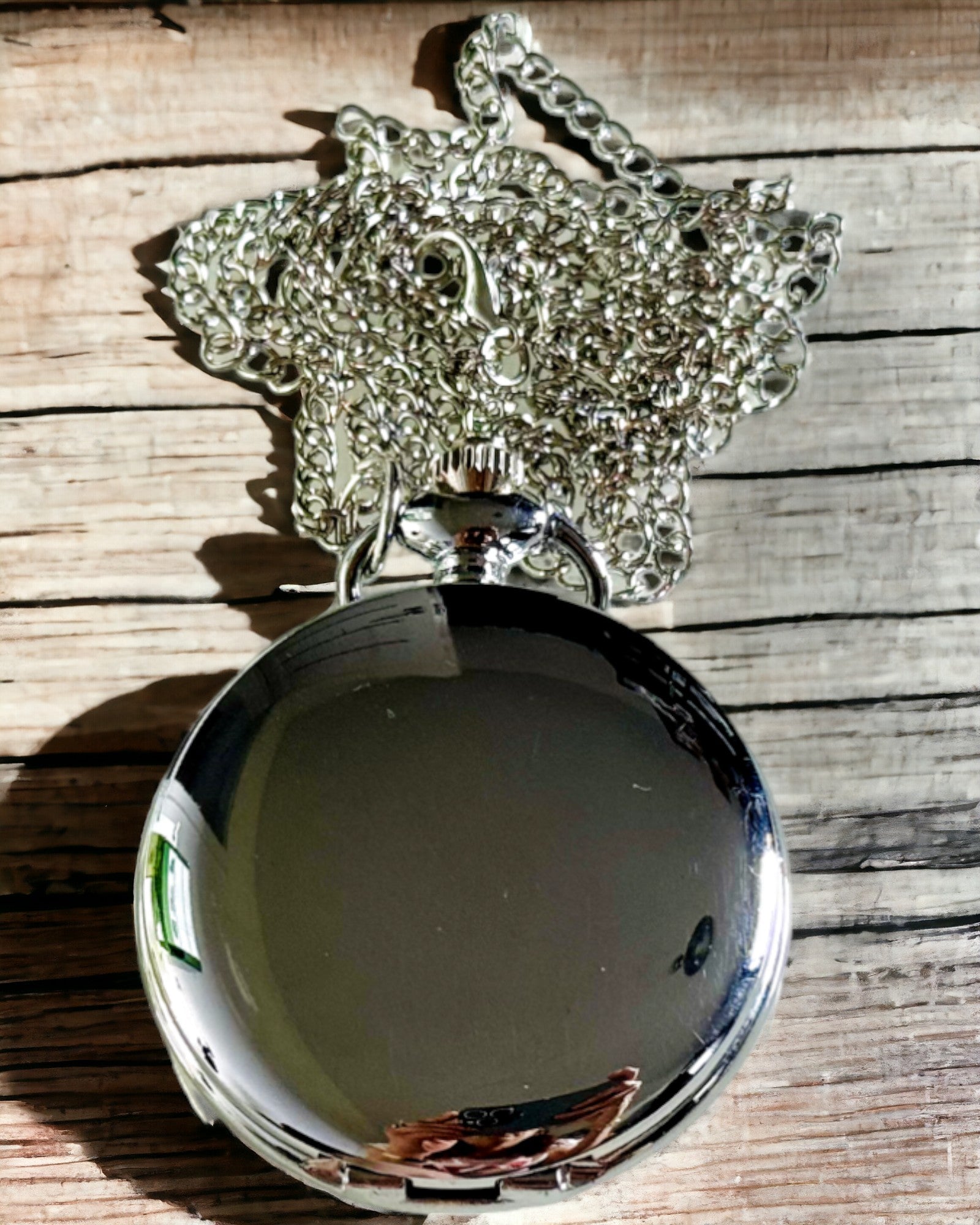 Reloj de Bolsillo Clásico Plateado con Opción de Grabado
