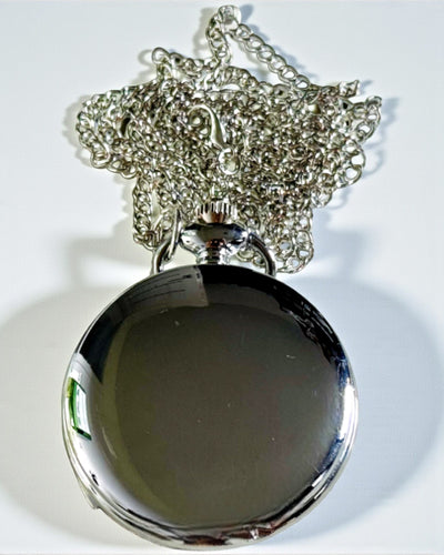 Reloj de Bolsillo Clásico Plateado con Opción de Grabado