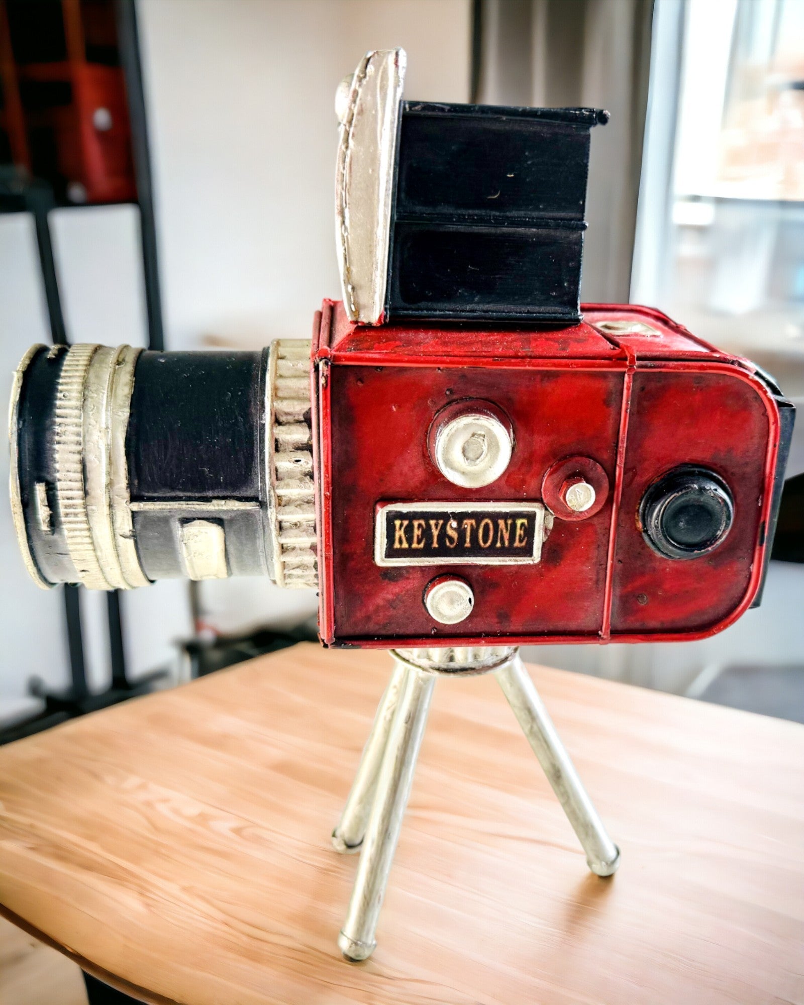 Figura Decorativa "Retro Cámara Keystone" con Posibilidad de Grabado