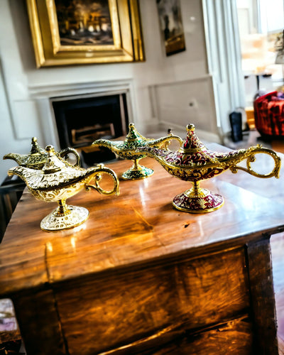 Lámpara Mágica de Aladino con Opción de Grabado - Variante Oro Picado