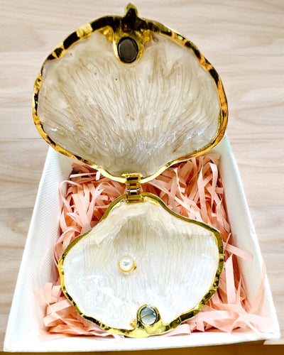 Skarbiec Wspomnień Muszelka - Caja de joyería con opción de personalización con grabado, regalo