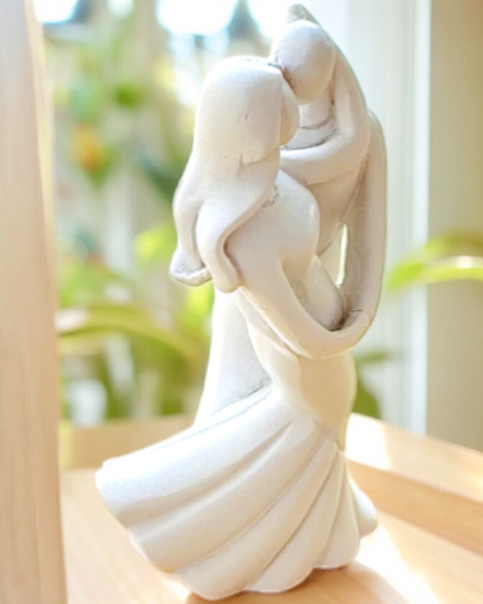 Elegancki Związek - Pequeña Figura Decorativa con Opción de Grabado - color blanco