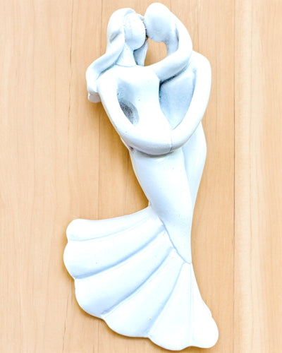 Elegancki Związek - Pequeña Figura Decorativa con Opción de Grabado - color blanco
