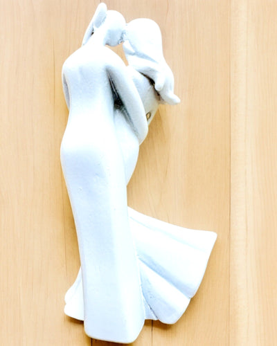 Elegancki Związek - Pequeña Figura Decorativa con Opción de Grabado - color blanco