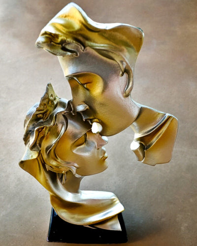 Figura "Elegancia en Piedra" color plateado - Decorativa con Opción de Grabado, 2 dimensiones a elegir