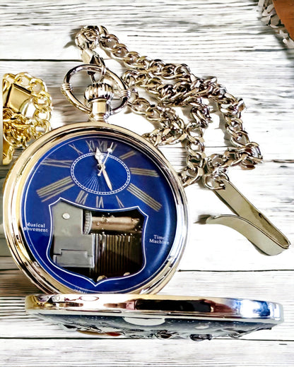 Reloj de bolsillo "Astrum Temporis" - Marco plateado. Posibilidad de personalización con grabado